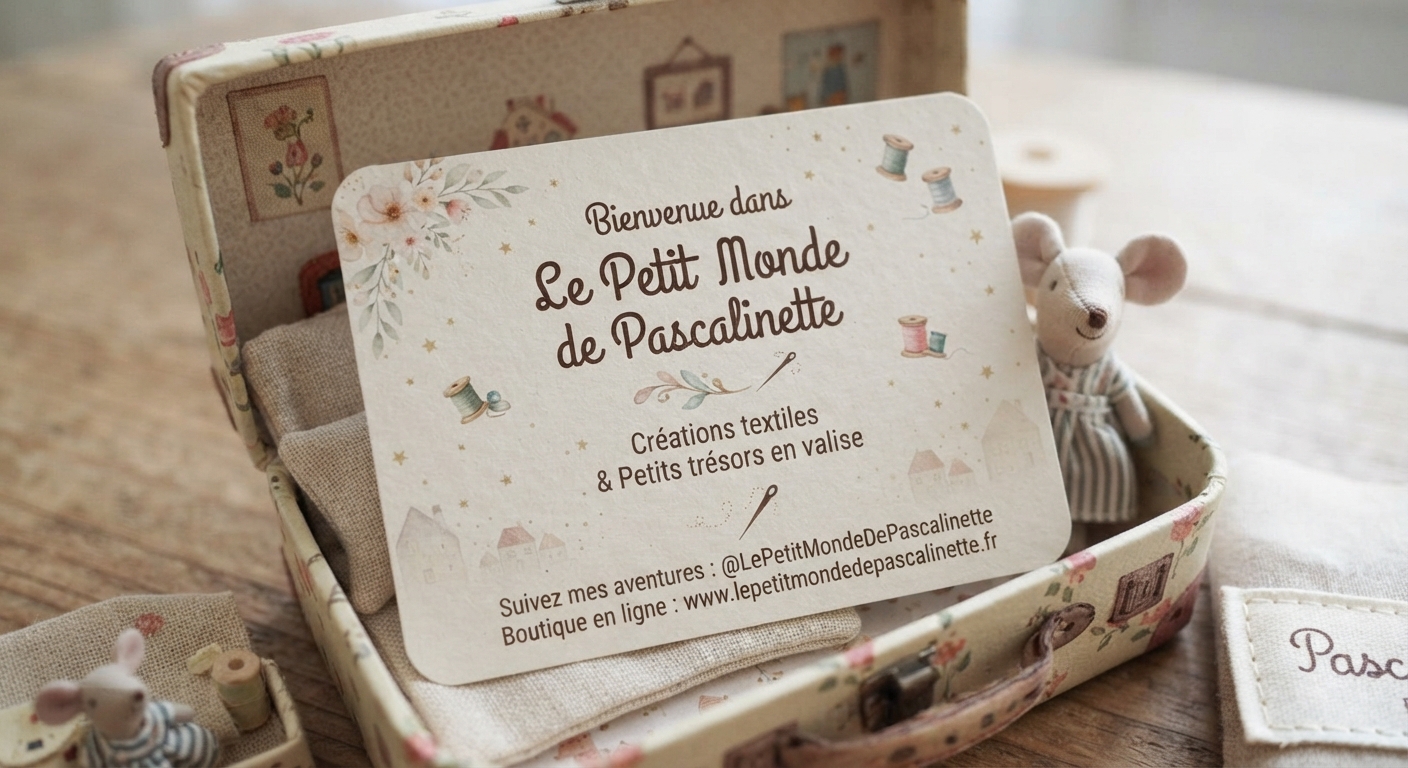 Une valisette miniature et une carte de l’univers Pascalinette